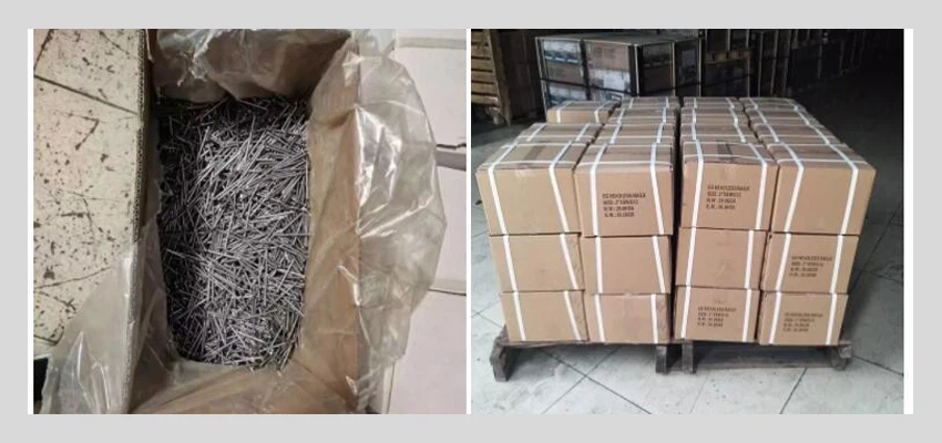 electro galvanized headless nails package